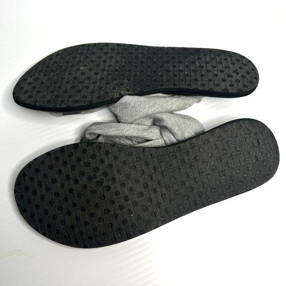 Sanuk Thong Sandals Gray Yoga Sling Slingback Size 9 - Picture 4 of 5
